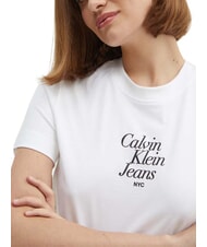 CALVIN KLEIN FONT GRAPHIC REGULAR Kurzarm-T-Shirt Wei&szlig; - T-Shirts und Tops f&uuml;r Damen - 3