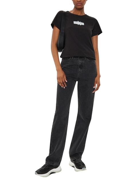 FADED MONOLOGO SLIM Kurzarm-T-Shirt Schwarz - T-Shirts und Tops f&uuml;r Damen