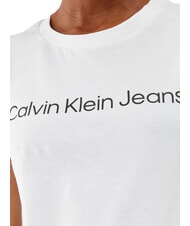 CALVIN KLEIN CORE INSTIT LOGO Kurzarm-T-Shirt Wei&szlig; - T-Shirts und Tops f&uuml;r Damen - 4