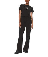 CALVIN KLEIN MONOLOGO BABY Kurzarm-T-Shirt Schwarz - T-Shirts und Tops f&uuml;r Damen - 3