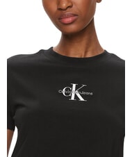 CALVIN KLEIN MONOLOGO BABY Kurzarm-T-Shirt Schwarz - T-Shirts und Tops f&uuml;r Damen - 4