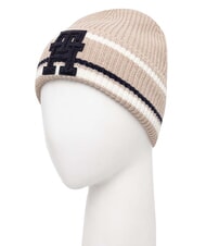 TOMMY HILFIGER MONOGRAM M&uuml;tze aus Woll- und Kaschmirmischung Beige - M&uuml;tzen/H&uuml;te - 2