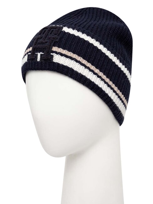 MONOGRAM M&uuml;tze aus Woll- und Kaschmirmischung Blau - M&uuml;tzen/H&uuml;te