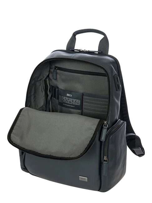 TORINO 15-Zoll-Laptop-Rucksack aus Leder Marine - PC-Rucks&auml;cke
