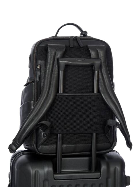 TORINO 15,6-Zoll-Laptop-Rucksack aus Leder Schwarz - PC-Rucks&auml;cke