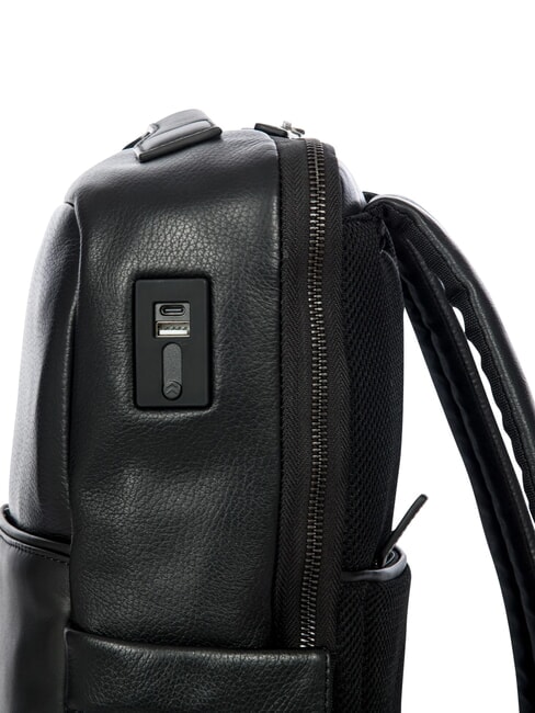 TORINO 14-Zoll-Laptop-Rucksack aus Leder Schwarz - PC-Rucks&auml;cke