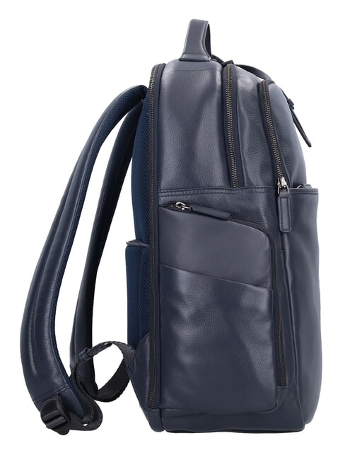 TORINO 15,6-Zoll-Laptop-Rucksack aus Leder Marine - PC-Rucks&auml;cke
