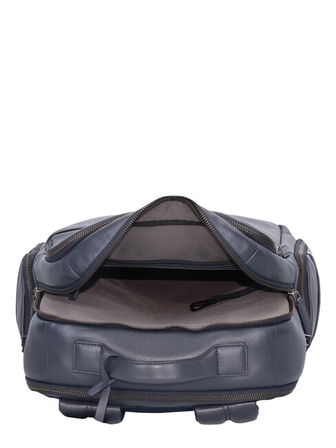 TORINO 15,6-Zoll-Laptop-Rucksack aus Leder Marine - PC-Rucks&auml;cke