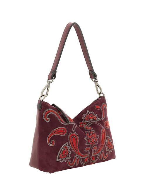 FILIPPA M Schultertasche mit Schulterriemen aus Leder Chianti - Damentaschen