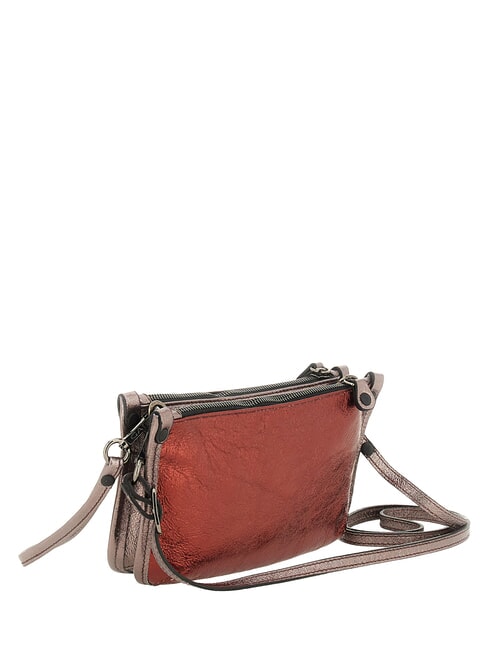 BELLA Mini-Schultertasche aus Leder verbrannter Kamm - Damentaschen
