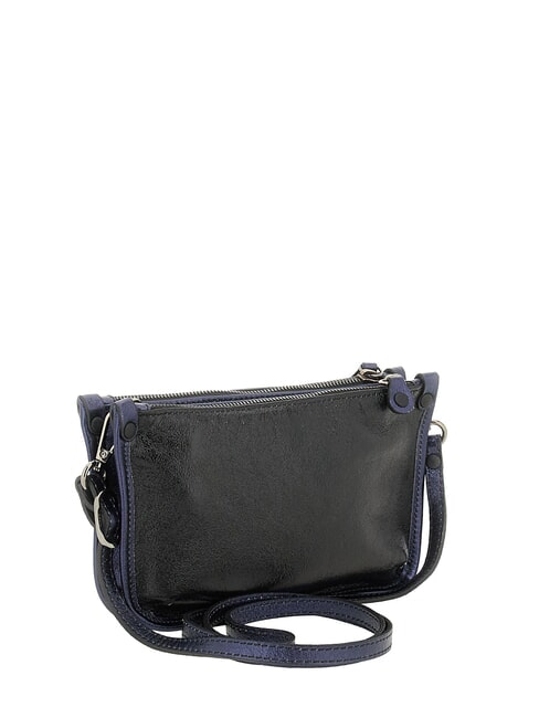 BELLA Mini-Schultertasche aus Leder Kohlekombine. - Damentaschen