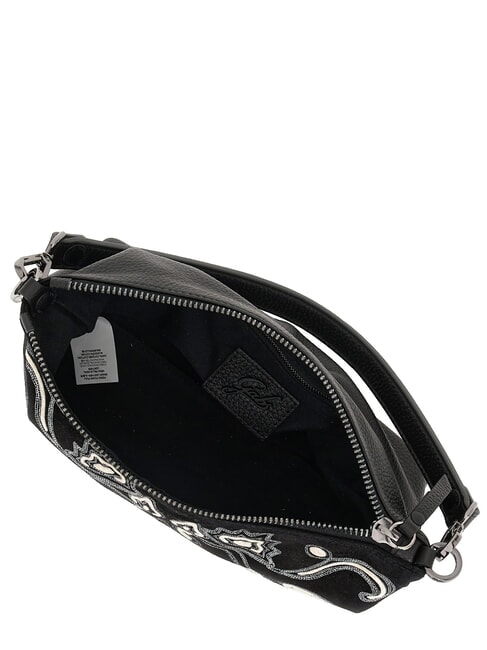 FILIPPA M Schultertasche mit Schulterriemen aus Leder Schwarz - Damentaschen