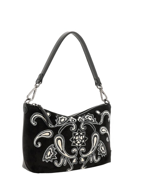 FILIPPA M Schultertasche mit Schulterriemen aus Leder Schwarz - Damentaschen