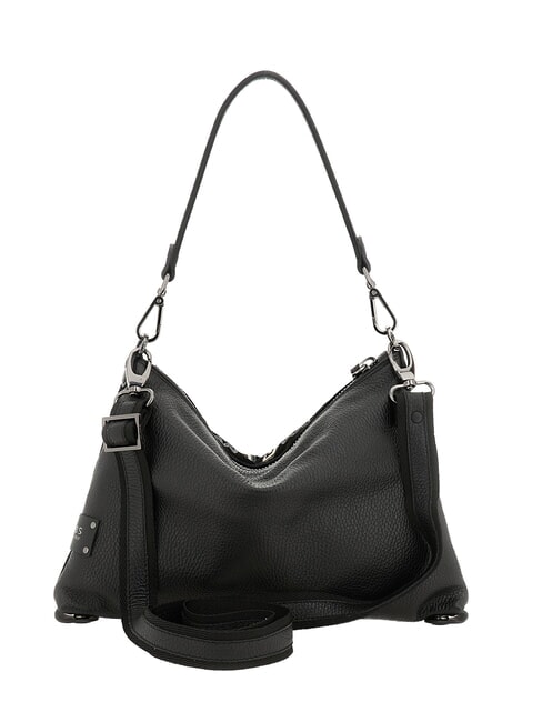 FILIPPA M Schultertasche mit Schulterriemen aus Leder Schwarz - Damentaschen
