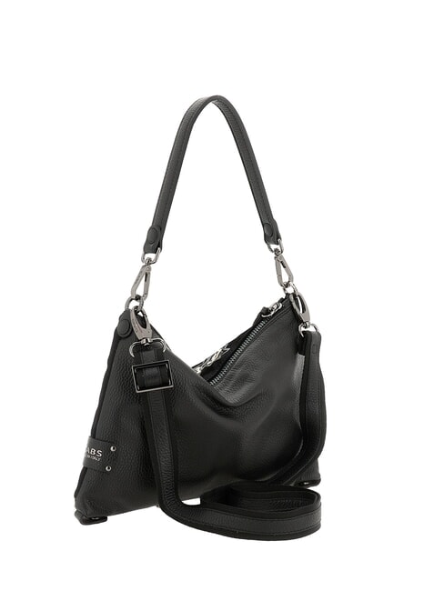 FILIPPA M Schultertasche mit Schulterriemen aus Leder Schwarz - Damentaschen