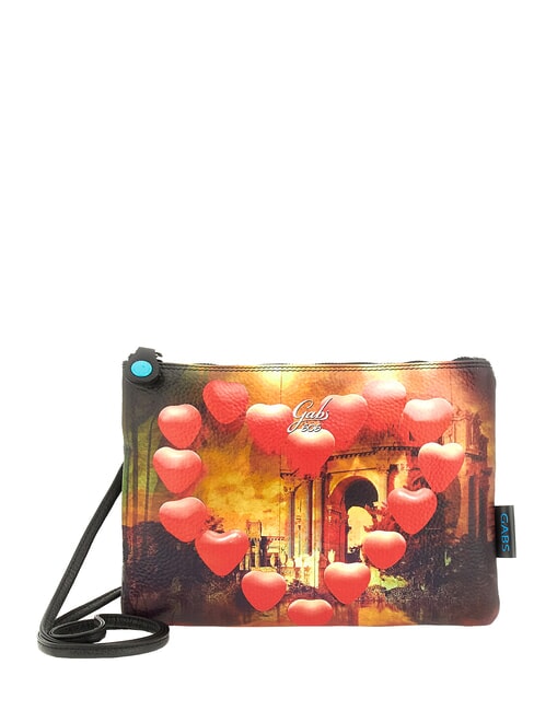 BEYONCE MULTICOLOR M Clutch aus Leder mit Schultergurt mehrfarbig - Damentaschen