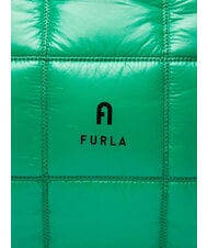 FURLA OPPORTUNITY Tragetasche aus gl&auml;nzendem Stoff Jokergr&uuml;n - Damentaschen - 6