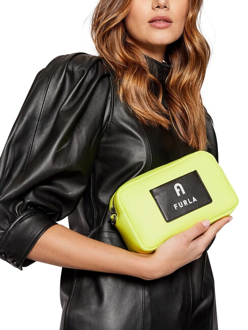 IRIS Mini-Handtasche mit Schulterriemen fluoreszierendes Gelb + Schwarz - Damentaschen