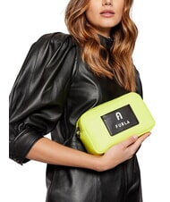 FURLA IRIS Mini-Handtasche mit Schulterriemen fluoreszierendes Gelb + Schwarz - Damentaschen - 2