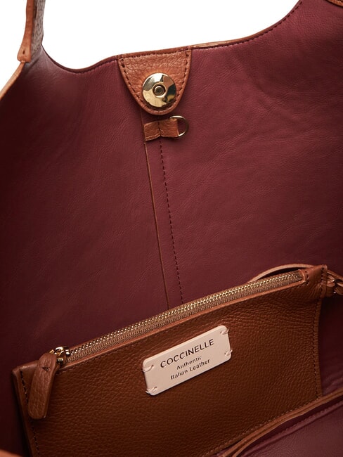 C-EASY Schultertasche mit Clutch Cognac - Damentaschen