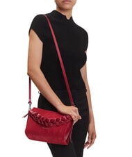 COCCINELLE BOHEME SUEDE BIMATERIAL  Mini-Handtasche mit Schultergurt Sangria - Damentaschen - 2