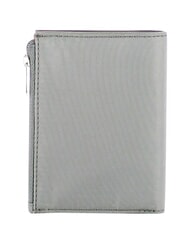 PIQUADRO PQ-BIOS Faltbares M&uuml;nzportemonnaie aus recyceltem Nylon GRAU - Brieftaschen Herren - 2