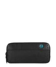 PIQUADRO P16 Federm&auml;ppchen mit drei Rei&szlig;verschl&uuml;ssen, Ledermix CHEVRON / SCHWARZ - Etuitaschen &amp; Necessaire - 3