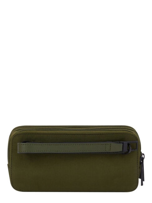 P16PLUS SPECIAL Dreiteiliges Federm&auml;ppchen, Ledermix GR&Uuml;N - Etuitaschen &amp; Necessaire