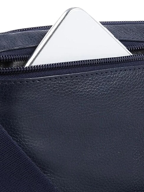 P15PLUS Leder-Bauchtasche Blau - H&uuml;fttaschen