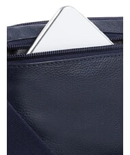 PIQUADRO P15PLUS Leder-Bauchtasche Blau - H&uuml;fttaschen - 2