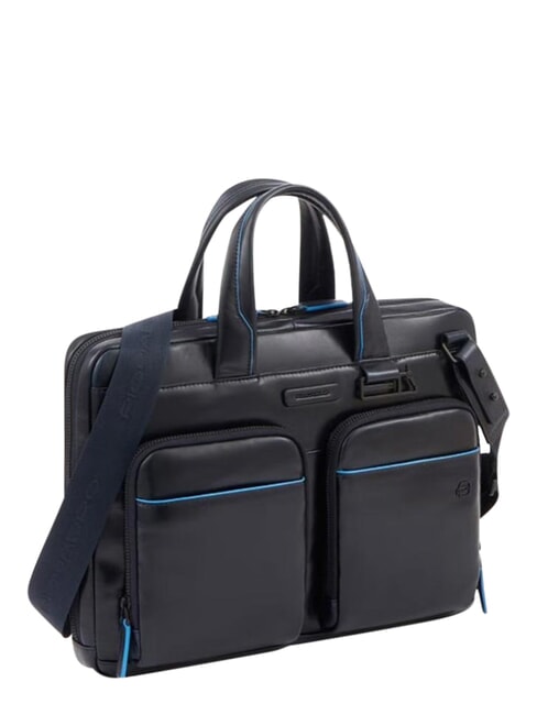 B2 REVAMP 14-Zoll-Laptop-Aktentasche aus Leder Blau - Arbeitstaschen