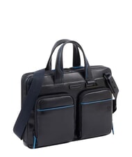 PIQUADRO B2 REVAMP 14-Zoll-Laptop-Aktentasche aus Leder Blau - Arbeitstaschen - 2
