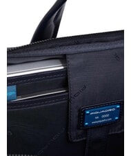 PIQUADRO B2 REVAMP 14-Zoll-Laptop-Aktentasche aus Leder Blau - Arbeitstaschen - 4