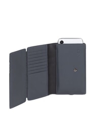 PIQUADRO NABUCCO Smartphone-Etui aus Leder im Portemonnaie-Stil Blau - Brieftaschen Damen - 3