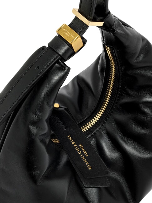 ELLA Schultertasche, Leder Schwarz - Damentaschen
