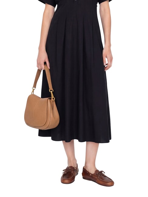 HELENA ROUND Schultertasche mit Schulterriemen aus Leder Ton - Damentaschen