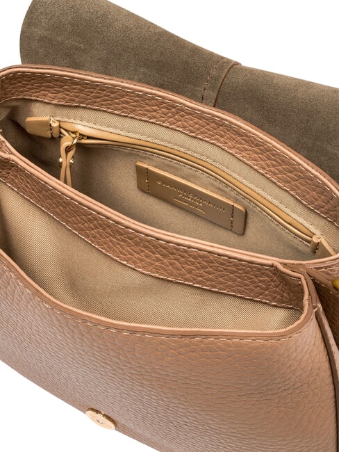HELENA ROUND Schultertasche mit Schulterriemen aus Leder Ton - Damentaschen