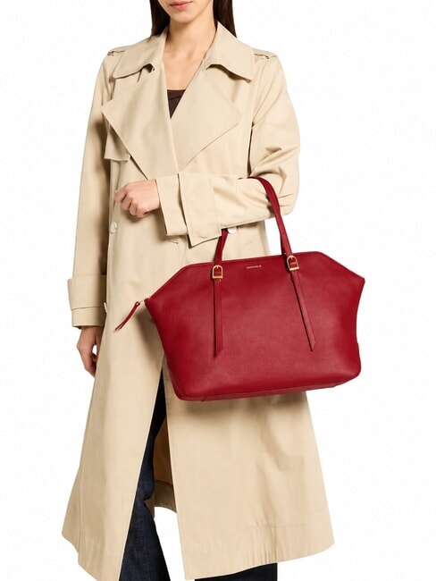 CHERRY Schultertasche, Leder Sangria - Damentaschen
