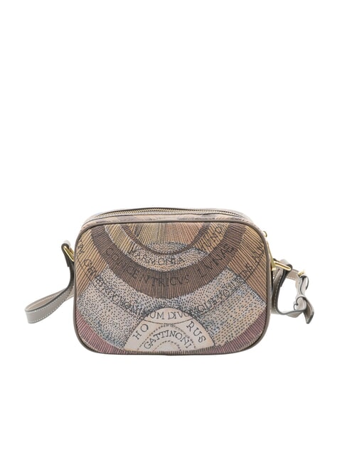 PLANETARIUM Umh&auml;ngetasche mit Tasche Wilde Aquarellfarbe/ Dunkeltaupe - Damentaschen