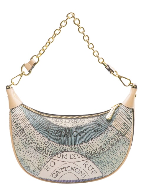 PLANETARIUM Schultertasche mit Schultergurt Aquarell/Beige - Damentaschen