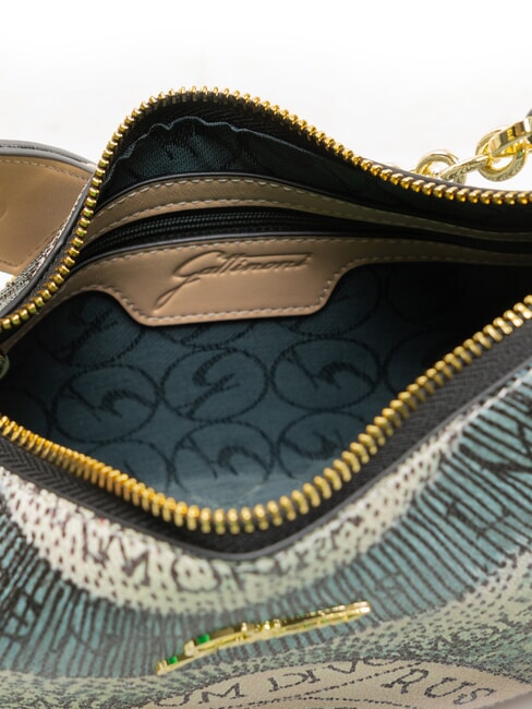 PLANETARIUM Schultertasche mit Schultergurt Aquarell/Beige - Damentaschen
