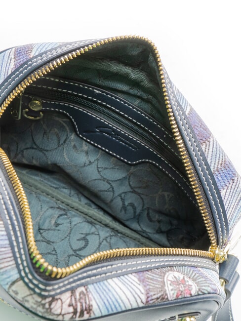 PLANETARIUM Umh&auml;ngetasche mit Tasche Aquamarin/Dunkelblau - Damentaschen