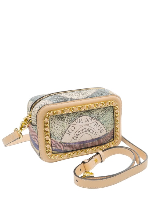 PLANETARIUM Mini-Schultertasche f&uuml;r Kameras Aquarell/Beige - Damentaschen