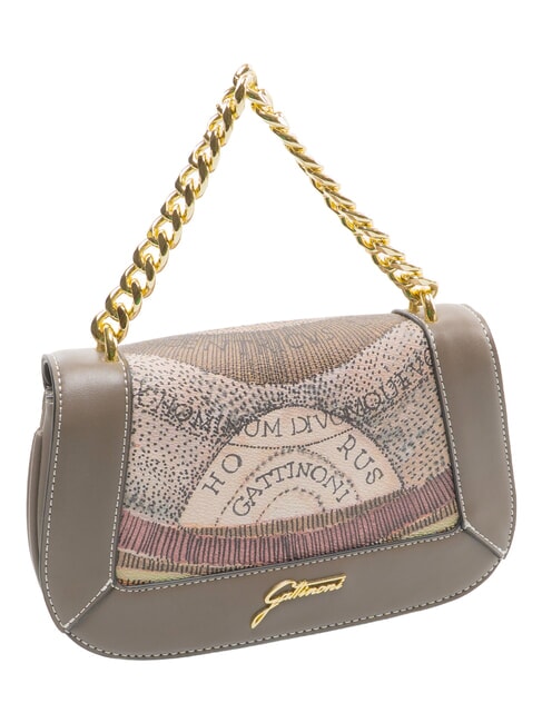 PLANETARIUM Kleine Handtasche Wilde Aquarellfarbe/ Dunkeltaupe - Damentaschen