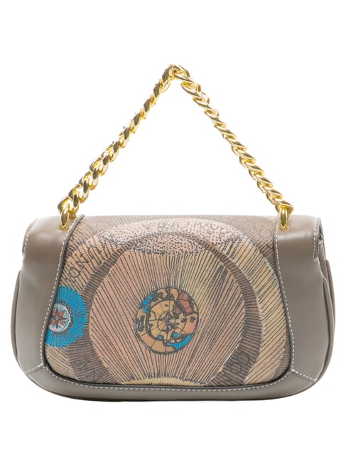 PLANETARIUM Kleine Handtasche Wilde Aquarellfarbe/ Dunkeltaupe - Damentaschen