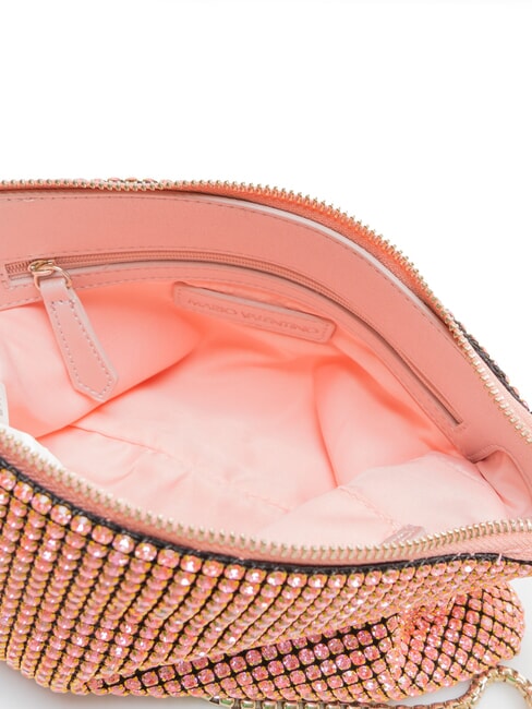 NABILAH Clutch mit Strasssteinen und Schultergurt Rose - Damentaschen