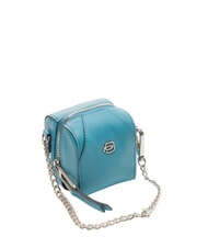 PIQUADRO MUSE Schl&uuml;sselanh&auml;nger aus Leder mit Kette Himmelblau - Schl&uuml;sselanh&auml;nger und Schl&uuml;sseletuis - 2