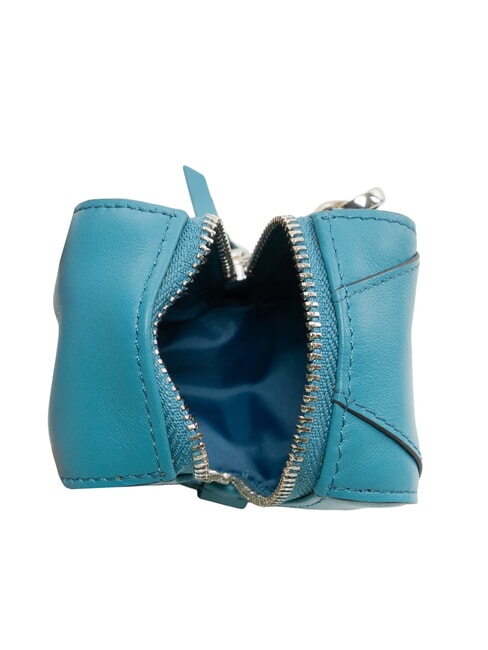 MUSE Schl&uuml;sselanh&auml;nger aus Leder mit Kette Himmelblau - Schl&uuml;sselanh&auml;nger und Schl&uuml;sseletuis