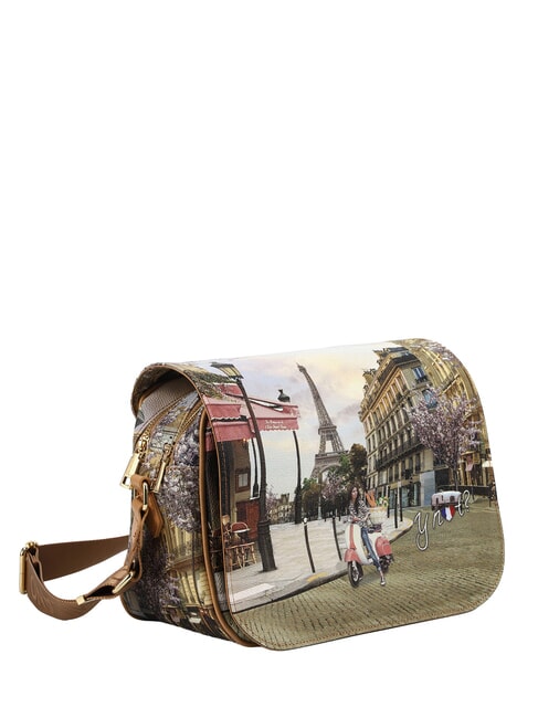 YESBAG Umh&auml;ngetasche mit &Uuml;berschlag Schleier Paris - Damentaschen