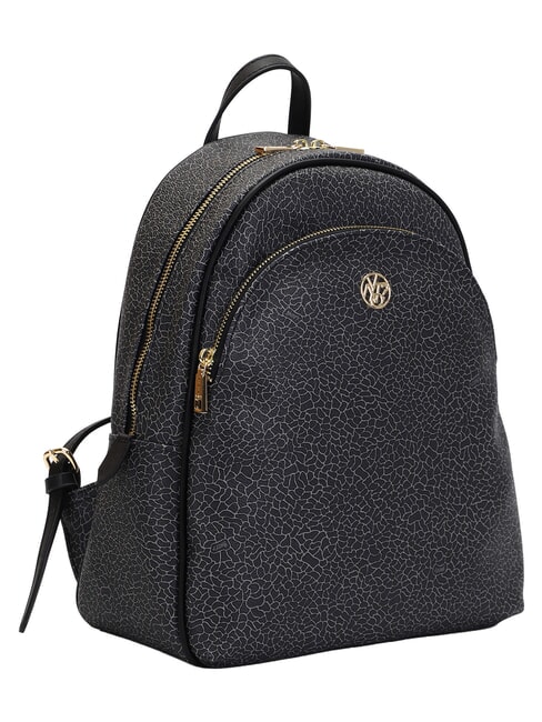 LUX Runder Rucksack mit Tasche SCHWARZ - Damentaschen